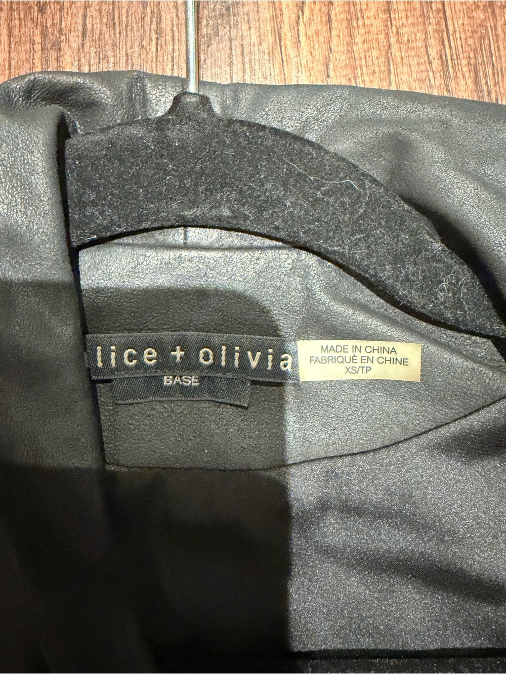 Alice + Olivia Black Leather Jacket - Picture 3 of 4